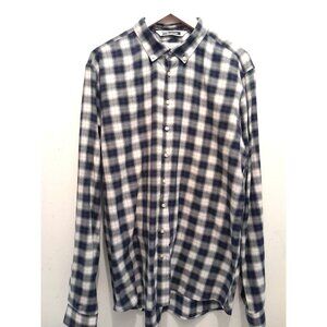 Vintage Andrew Buckler Plaid Preppy Casual Western Cowboy Size Large Shirt